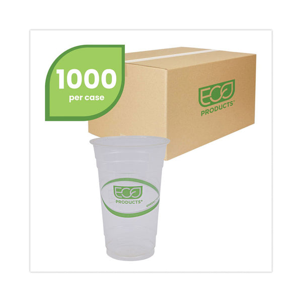 Eco-Products® GreenStripe Renewable and Compostable Cold Cups, 20 oz, Clear, 50/Pack, 20 Packs/Carton (ECOEPCC20GS)