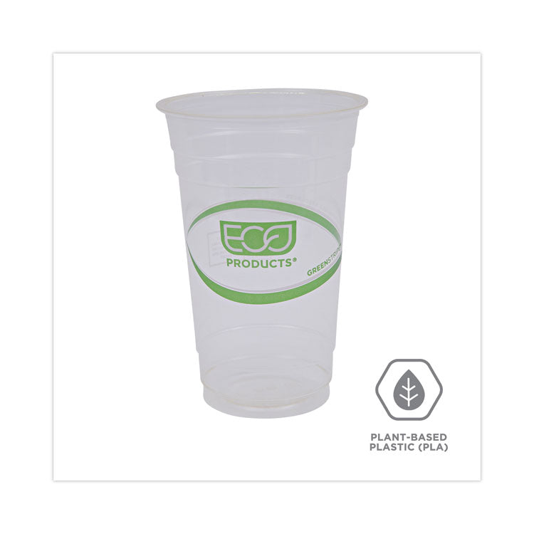 Eco-Products® GreenStripe Renewable and Compostable Cold Cups, 20 oz, Clear, 50/Pack, 20 Packs/Carton (ECOEPCC20GS)