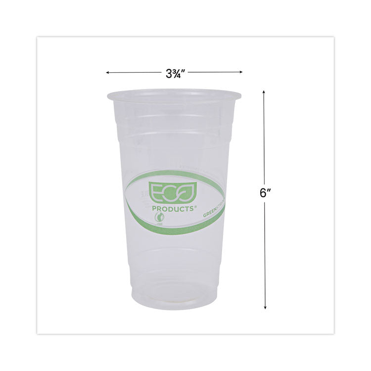 Eco-Products® GreenStripe Renewable and Compostable PLA Cold Cups, 24 oz, 50/Pack, 20 Packs/Carton (ECOEPCC24GS)