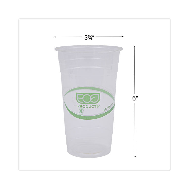 Eco-Products® GreenStripe Renewable and Compostable PLA Cold Cups, 24 oz, 50/Pack, 20 Packs/Carton (ECOEPCC24GS) Case of 1000