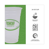 Eco-Products® GreenStripe Renewable and Compostable PLA Cold Cups, 24 oz, 50/Pack, 20 Packs/Carton (ECOEPCC24GS)