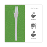 Eco-Products® Plantware Compostable Cutlery, Fork, 6", Pearl White, 50/Pack, 20 Pack/Carton (ECOEPS012)