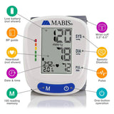 MABIS® Digital Blood Pressure Monitor Adult Cuff Cloth Fabric Cuff 5.3 to 8.5 inches Mobile (1237844_EA) 1/EA