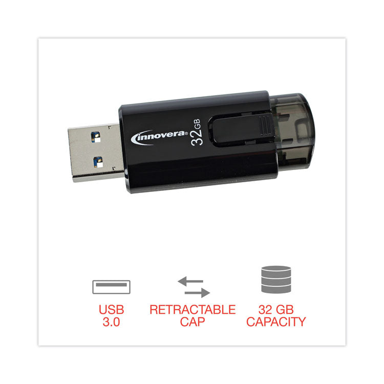 Innovera® USB 3.0 Flash Drive, 32 GB (IVR82032) Each