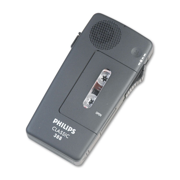 Philips® Pocket Memo 388 Slide Switch Mini Cassette Dictation Recorder (PSPLFH038800B)