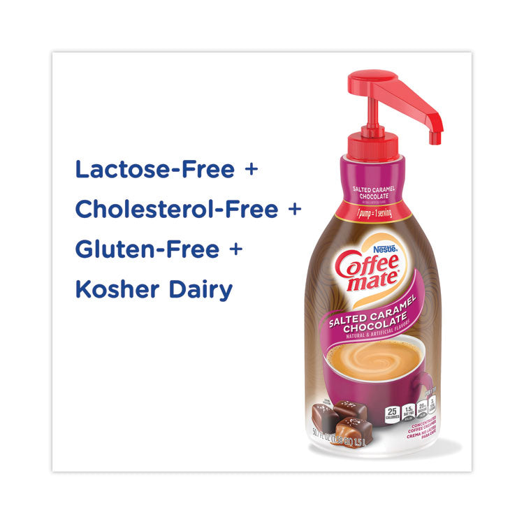 Coffee mate® Liquid Creamer Pump Bottle, Salted Caramel, 1.5 Liter Pump Bottle, 2/Carton (NES79976CT) Case of 2