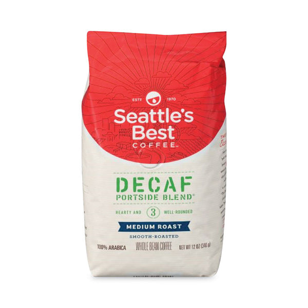 Seattle's Best™ Port Side Blend Ground Coffee, Decaffeinated Medium Roast, 12 oz Bag, 6/Carton (SBK11008565CT) Case of 6