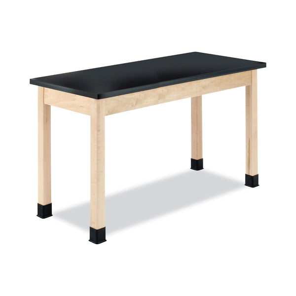 Diversified Woodcrafts Classroom Science Table, 54w x 24d x 36h, Black Epoxy Resin Top, Maple Base (DVWP7206M36N) Each