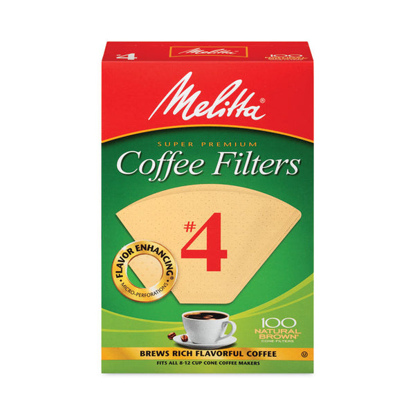 Melitta® Melitta Coffee Filters, #4,  8 to 12 Cup Size, Cone Style, 100 Filters/Pack, 3/Pack, Ships in 1-3 Business Days (GRR22000695) Each