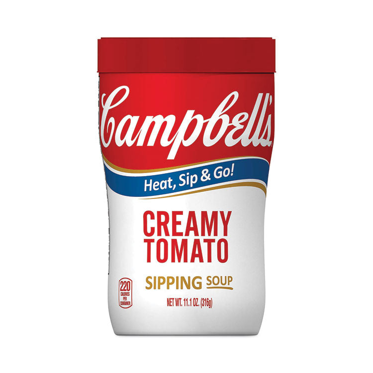 Campbell's® On The Go Creamy Tomato Soup, 11.1 oz Cup, 8/Carton, Ships in 1-3 Business Days (GRR30700203) Each