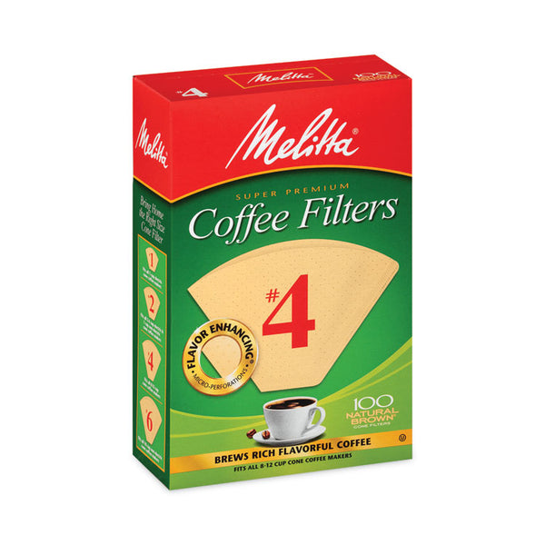 Melitta® Melitta Coffee Filters, #4,  8 to 12 Cup Size, Cone Style, 100 Filters/Pack, 3/Pack, Ships in 1-3 Business Days (GRR22000695) Each