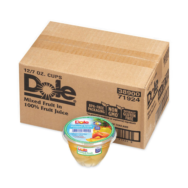 Dole® Mixed Fruit in 100% Fruit Juice Cups, Peaches/Pears/Pineapple, 7 oz Cup, 12/Carton, Ships in 1-3 Business Days (GRR20902549)