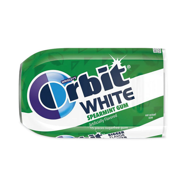 Orbit® White Sugar-Free Gum, Spearmint, 15 Pieces/Pack, 9 Packs/Carton, Ships in 1-3 Business Days (GRR20902548) Each