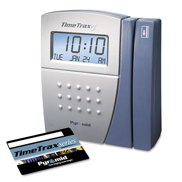 Pyramid Technologies TimeTrax EZ Time and Attendance System, Digital Display, Black (PTITTEZEK)