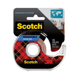 Scotch® Wallsaver Removable Poster Tape with Dispenser, 1" Core, 0.75" x 12.5 ft, Clear (MMM109)