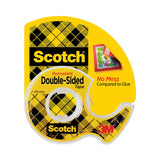 Scotch® Double-Sided Permanent Tape in Handheld Dispenser, 1" Core, 0.5" x 20.83 ft, Clear (MMM136)