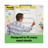 Post-it® Easel Pads Super Sticky Vertical-Orientation Self-Stick Easel Pad Value Pack, Green Headband, Unruled, 25 x 30, White, 30 Sheets, 6/Carton (MMM559RPVAD6)