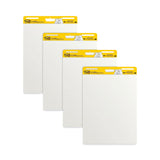 Post-it® Easel Pads Super Sticky Vertical-Orientation Self-Stick Easel Pad Value Pack, Unruled, 25 x 30, White, 30 Sheets, 4/Carton (MMM559VAD) Carton of 4