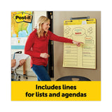 Post-it® Easel Pads Super Sticky Vertical-Orientation Self-Stick Easel Pads, Presentation Format (1.5" Rule), 25 x 30, Yellow, 30 Sheets, 2/Carton (MMM561) Carton of 2