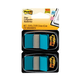 Post-it® Flags Standard Page Flags in Dispenser, Blue, 50 Flags/Dispenser, 2 Dispensers/Pack (MMM680BE2) Dispenser of 100