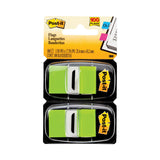 Post-it® Flags Standard Page Flags in Dispenser, Bright Green, 50 Flags/Dispenser, 2 Dispensers/Pack (MMM680BG2) Dispenser of 100
