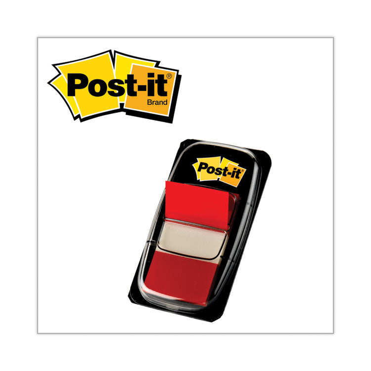 Post-it® Flags Marking Page Flags in Dispensers, Red, 50 Flags/Dispenser, 12 Dispensers/Pack (MMM680RD12) Box of 12