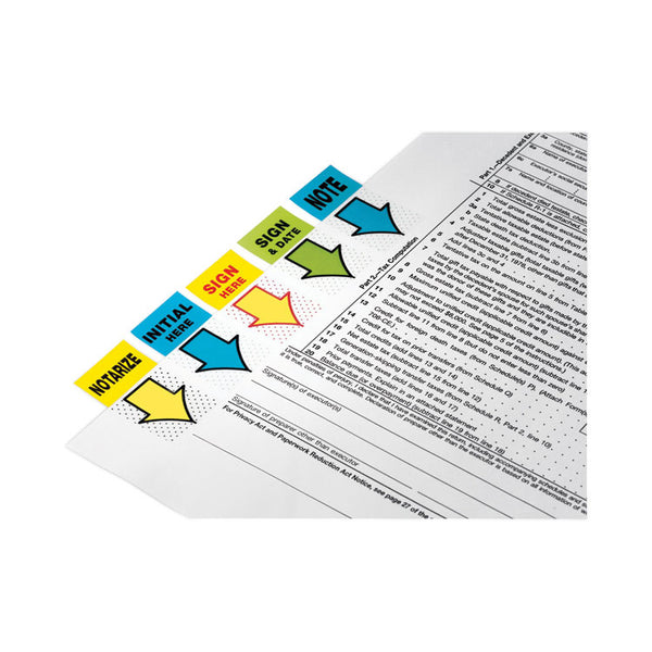 Post-it® Flags Arrow Message 1" Page Flags, "Sign and Date", Green, 50 Flags/Dispenser, 2 Dispensers/Pack (MMM680SD2)