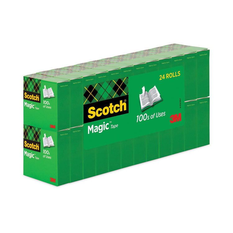 Scotch® Magic Tape Value Pack, 1" Core, 0.75" x 83.33 ft, Clear, 20/Pack (MMM810K20)