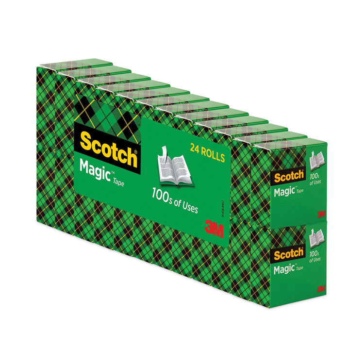 Scotch® Magic Tape Value Pack, 1" Core, 0.75" x 83.33 ft, Clear, 24/Pack (MMM810K24)