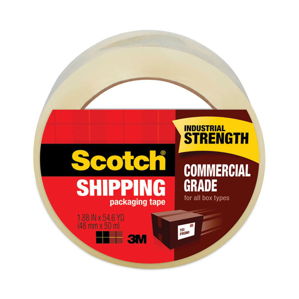 Scotch® 3750 Commercial Grade Packaging Tape with Dispenser, 3" Core, 1.88" x 54.6 yds, Clear, 48/Pack (MMM3750CS48)