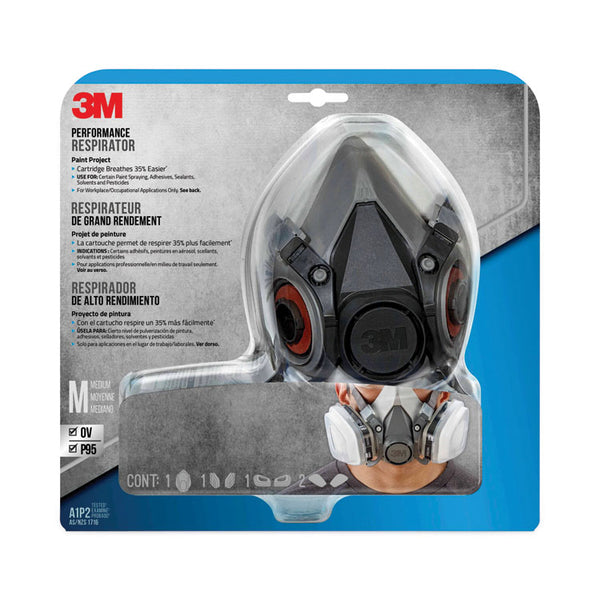 3M™ Half Facepiece Paint Spray/Pesticide Respirator, Medium (MMM6211PA1A)