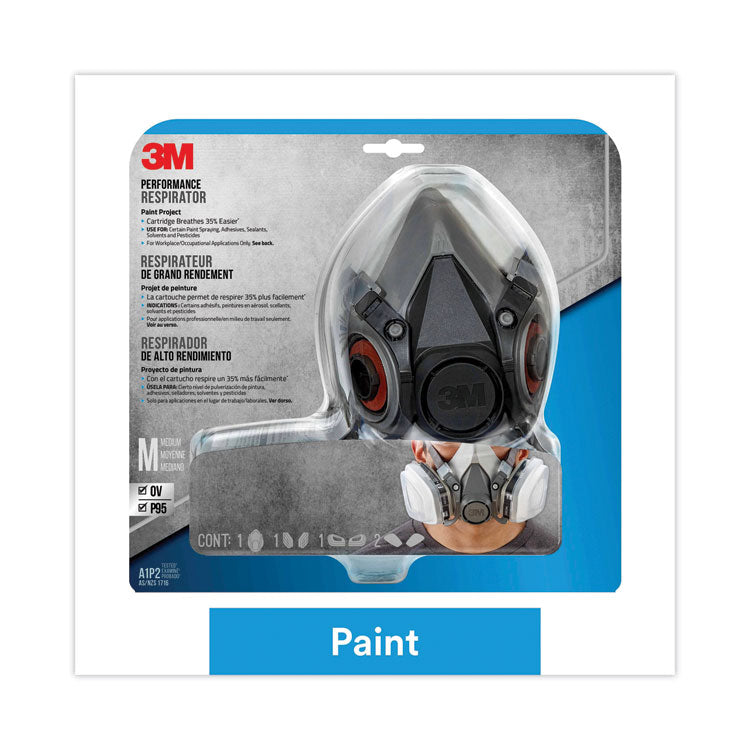 3M™ Half Facepiece Paint Spray/Pesticide Respirator, Medium (MMM6211PA1A) Each