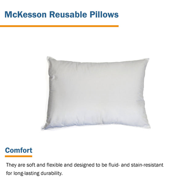 McKesson Bed Pillow 21 X 27 Inch White Reusable (948958_EA) 1/EA