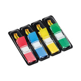 Post-it® Flags Small Page Flags in Dispensers, 0.5 x 1.75, Assorted Primary, 35/Color, 4 Dispensers/Pack (MMM6834) Pack of 140