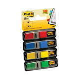 Post-it® Flags Small Page Flags in Dispensers, 0.5 x 1.75, Assorted Primary, 35/Color, 4 Dispensers/Pack (MMM6834) Pack of 140