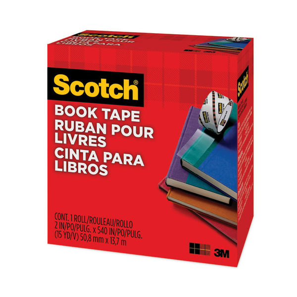 Scotch® Book Tape, 3" Core, 2" x 15 yds, Clear (MMM8452)