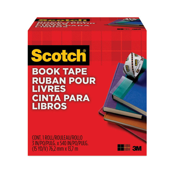 Scotch® Book Tape, 3" Core, 3" x 15 yds, Clear (MMM8453)