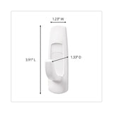 Command™ General Purpose Hooks, Large, Plastic, White, 5 lb Capacity, 14 Hooks and 16 Strips/Pack (MMM17003MPES) Each