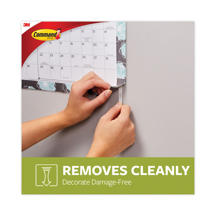 Command™ Poster Strips, Removable, Holds Up to 1 lb per Pair, 1.63 x 2.75, White, 256/Pack (MMM17024S256NA) Pack of 256