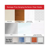 Command™ Clear Hooks and Strips, Small, Plastic/Metal, 0.5 lb, 9 Hooks and 12 Strips/Pack (MMM17067CLR9ES) Each
