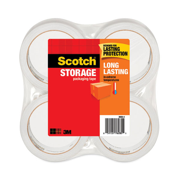 Scotch® Storage Tape, 3" Core, 1.88" x 54.6 yds, Clear, 4/Pack (MMM36504)