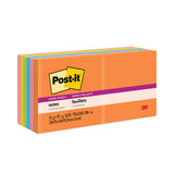 Post-it® Notes Super Sticky Pads in Energy Boost Collection Colors, 3" x 3", 90 Sheets/Pad, 12 Pads/Pack (MMM65412SSUC) Pack of 12