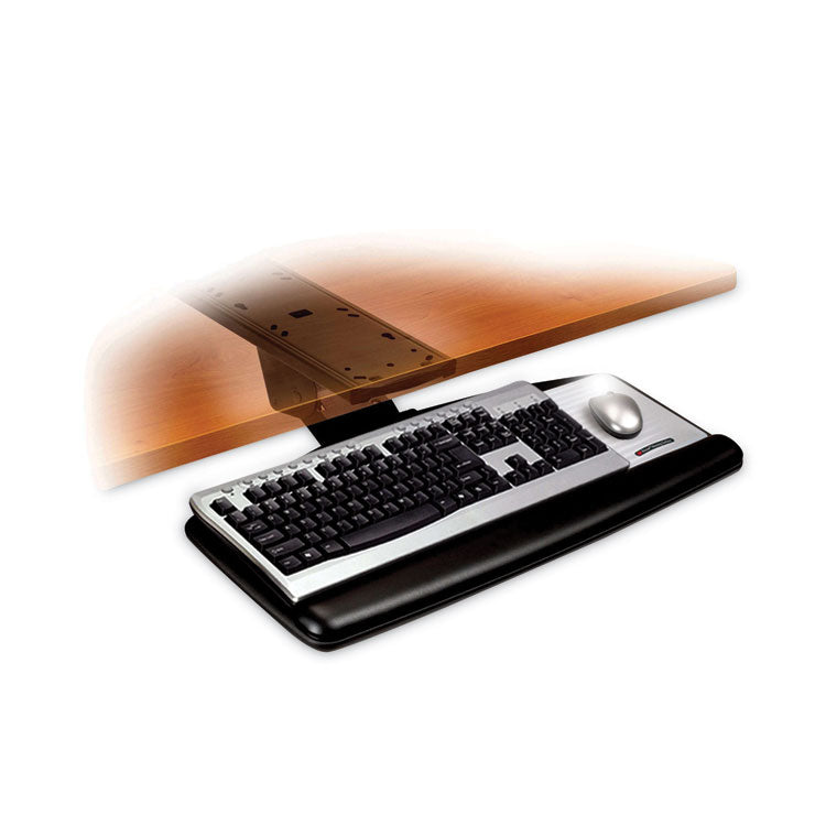 3M™ Sit/Stand Easy Adjust Keyboard Tray, Standard Platform, 25.5w x 12d, Black (MMMAKT170LE)