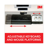 3M™ Sit/Stand Easy Adjust Keyboard Tray, Highly Adjustable Platform,, Black (MMMAKT180LE) Each