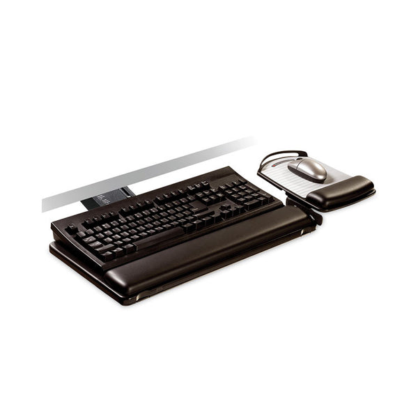 3M™ Sit/Stand Easy Adjust Keyboard Tray, Highly Adjustable Platform,, Black (MMMAKT180LE)