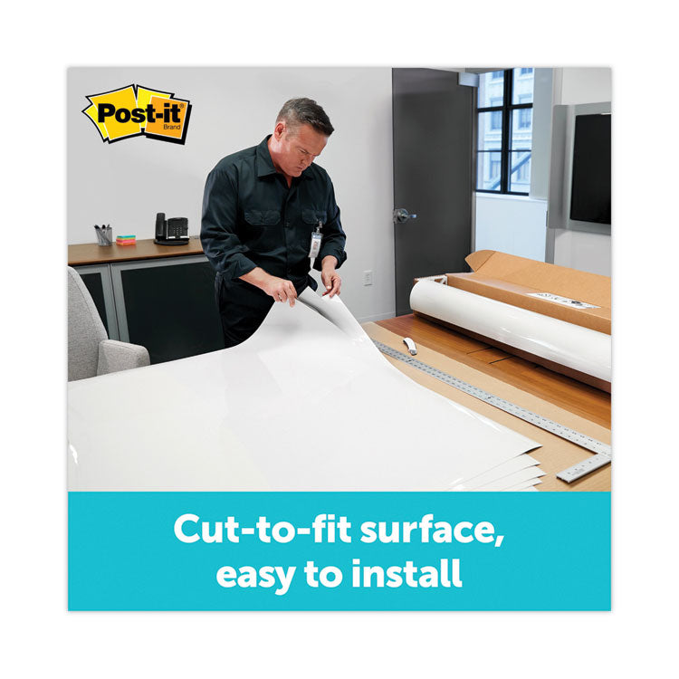 Post-it® Dry Erase Surface, 50 ft x 4 ft, White Surface (MMMDEF50X4)