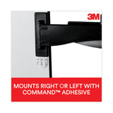 3M™ Swing Arm Copyholder, Adhesive Monitor Mount, 30 Sheet Capacity, Plastic, Black/Silver Clip (MMMDH240MB)