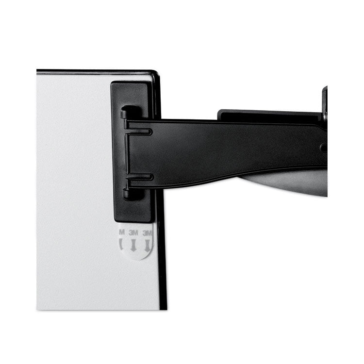 3M™ Swing Arm Copyholder, Adhesive Monitor Mount, 30 Sheet Capacity, Plastic, Black/Silver Clip (MMMDH240MB)