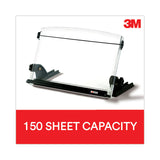 3M™ In-Line Adjustable Desktop Copyholder,150 Sheet Capacity, Plastic, Black/Clear (MMMDH630)