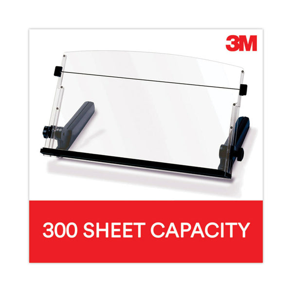3M™ In-Line Freestanding Copyholder, 300 Sheet Capacity, Plastic, Black/Clear (MMMDH640)